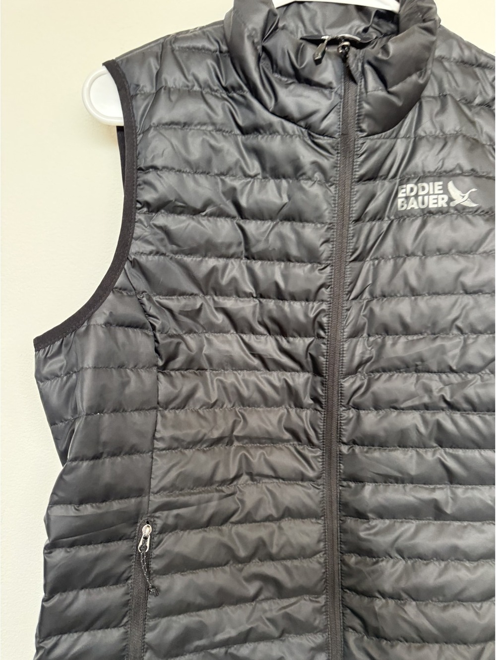 Eddie Bauer MicroLight 650 Fill Down Puffer Vest Black Medium